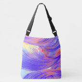 Sac Ajustable Bleu rose Abstrait stylé (Devant)
