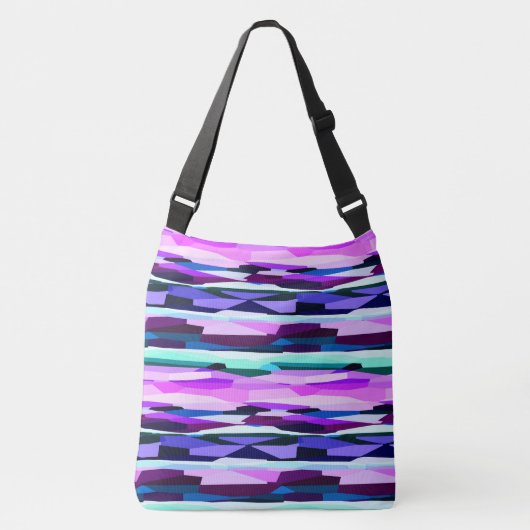 Sac Ajustable Bleu, rose et bleu Abstrait (Devant)
