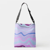 Sac Ajustable Bleu, rose et violet rayures ondulées (Dos)