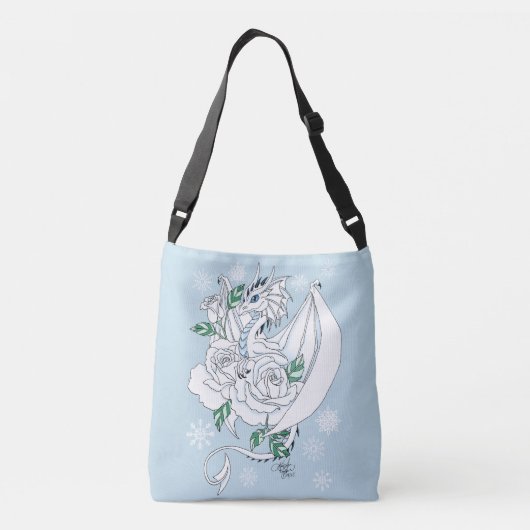 Sac Ajustable Bleu Roses de dragon blanc (Dos)