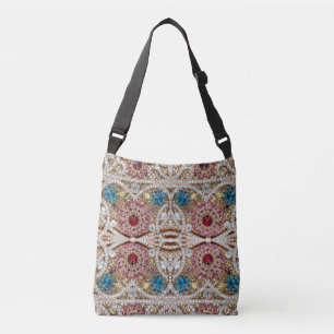 Sac Ajustable bleu turquoise or bordeaux rose bohème