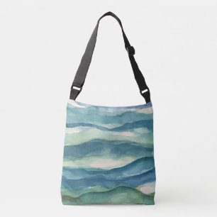 Sac Ajustable Bleu-vert Océan aquarelle Fourre-tout