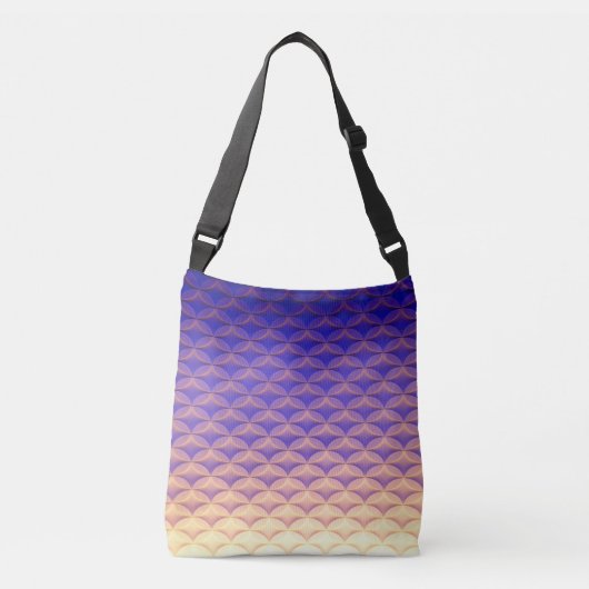 Sac Ajustable Bleu, Violet, Jaune Motif tendance Queue de sirène (Devant)