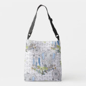 SAC AJUSTABLE BLEUE & GRIS BOHO BABY ELEPHANT & DREAMCATCHER (Dos)