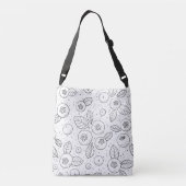 Sac Ajustable Bleuets en noir et blanc (Dos)