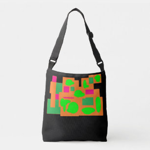 Sac Ajustable Bloc design chaux de pêche vert et rose sur noir