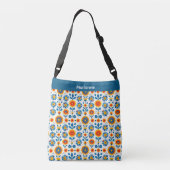 Sac Ajustable Blue and Gold Folk Art Flowers (Dos)