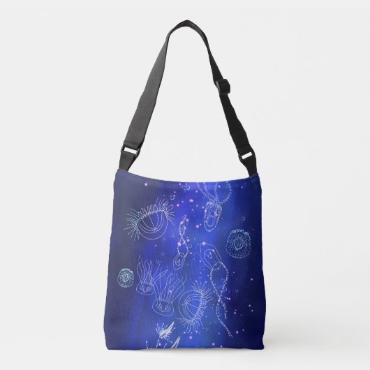 Sac Ajustable Blue Marine Sous-marin Jellyfish Monde (Devant)