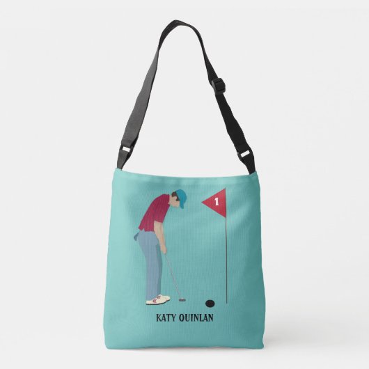 Sac Ajustable Blue Turquoise Golf Thème (Dos)