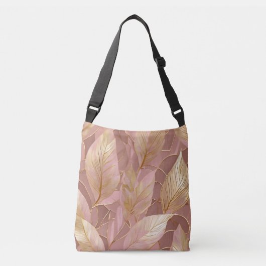 Sac Ajustable Blush Pink Gold Boho Modern Leaves Collection (Devant)