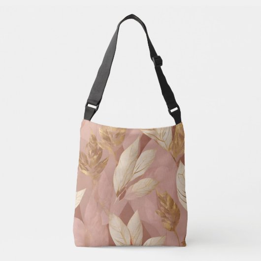 Sac Ajustable Blush Pink Gold Collection Feuille tendance Boho (Devant)
