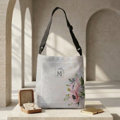 Sac Ajustable Blush Poppy Floral Bride | Elegant Personalized