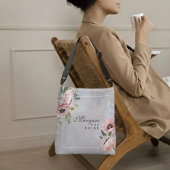 Sac Ajustable Blush Poppy Floral Bride | Elegant Personalized