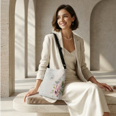 Sac Ajustable Blush Poppy Floral Bride | Elegant Personalized