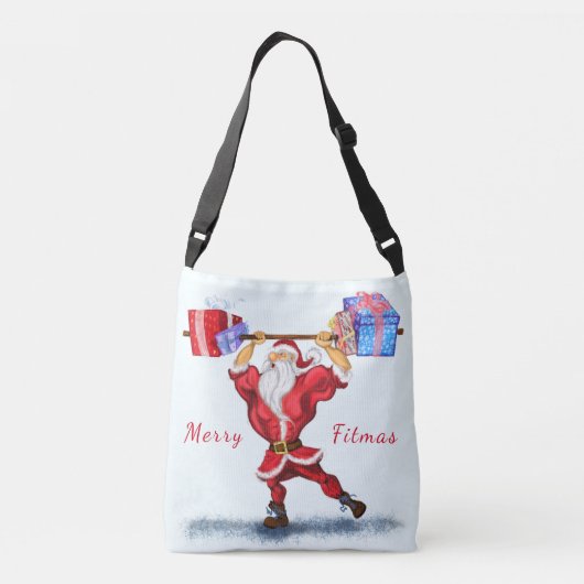Sac Ajustable Bodybuilder Santa Claus avec cadeaux de Noël - Amu (Dos)