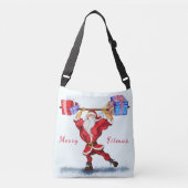 Sac Ajustable Bodybuilder Santa Claus avec cadeaux de Noël - Amu (Devant)