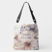 Sac Ajustable Boho Chic Florals Feuilles Nom bébé (Devant)