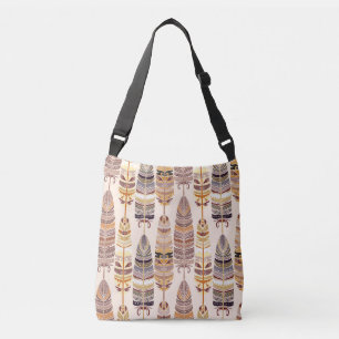 Sac Ajustable Boho Feathes : Motif Tribal sans Seamless