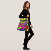 Sac Ajustable Boho Hippie Colorful Psychedelic Design Coeurs (Sur le modèle)