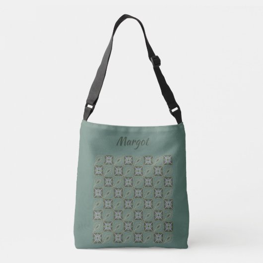 Sac Ajustable Boho Moss Green Batik Imprimer (Dos)
