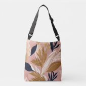 Sac Ajustable Boho rose vif Feuilles Collection moderne (Devant)