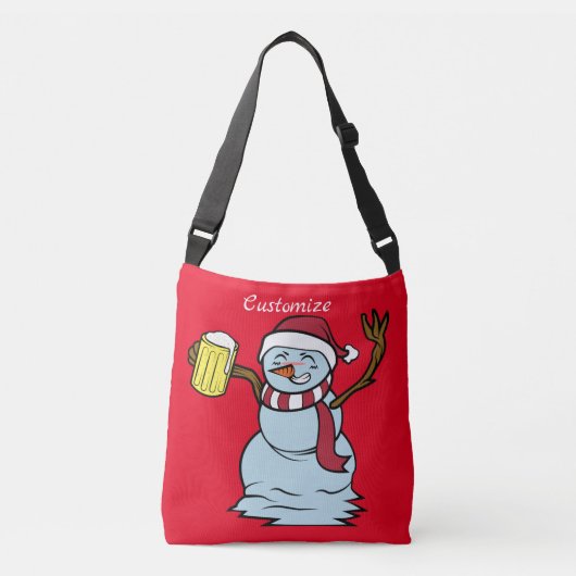Sac Ajustable Boire de la bière Snowman Thunder_Cove (Devant)