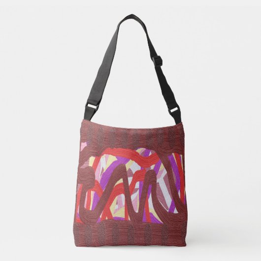 Sac Ajustable Bois de terre brun profond avec violet rouge (Devant)