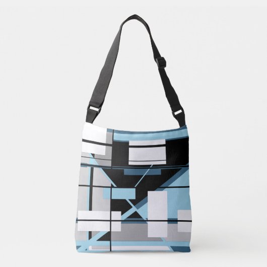 Sac Ajustable Boîtes blanches en bleu, gris, noir (Devant)