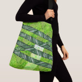 Sac Ajustable Bolsa verde amarelado com riscos e traços 'bambu' (De près)