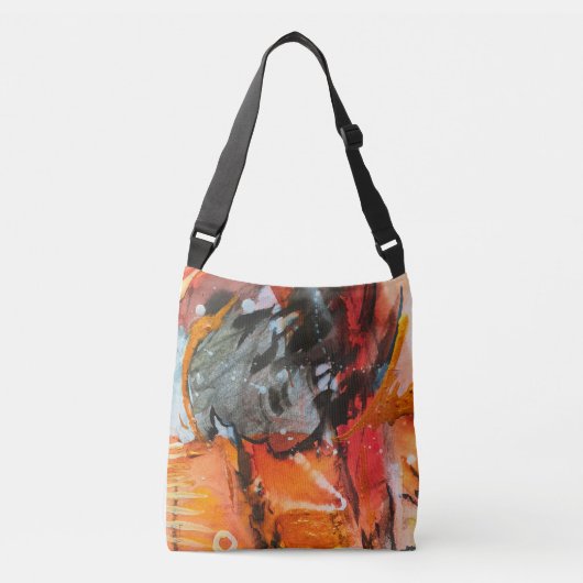 Sac Ajustable bolso con pintura abstracta pintada a mano (Devant)