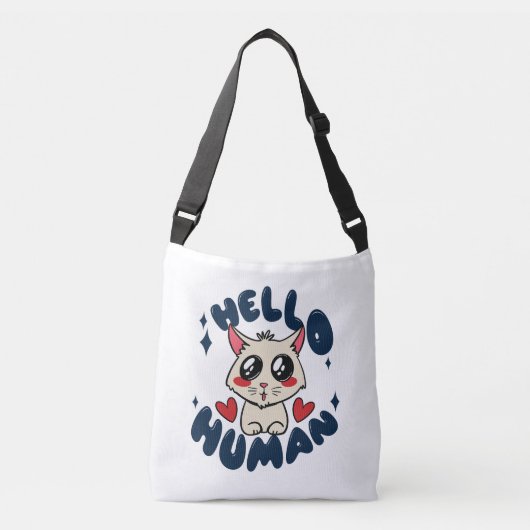 Sac Ajustable Bonjour humain Chat Mignon (Devant)