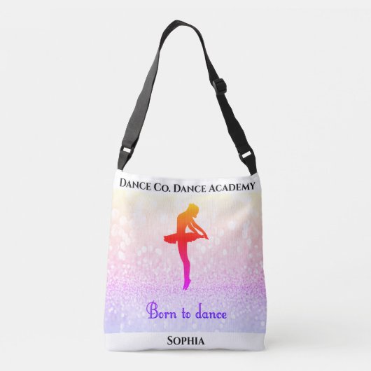 Sac Ajustable "Born To Dance" Fourre-tout avec nom du studio et (Dos)