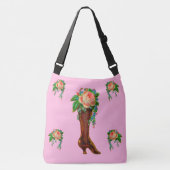 Sac Ajustable Botte victorienne contenant des fleurs (Devant)