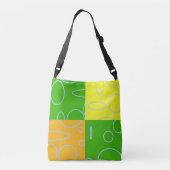 Sac Ajustable Boucles bleu clair Carrés (Dos)
