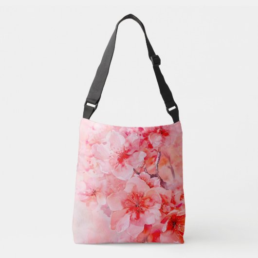 Sac Ajustable Boules de fleurs de cerisier d'aquarelle (Devant)