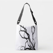 Sac Ajustable Bouquet Blanc : Abstrait blanc & noir (Devant)