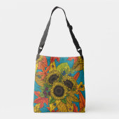 Sac Ajustable Bouquet d'automne en bleu (Dos)