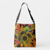 Sac Ajustable Bouquet d'automne noir (Dos)