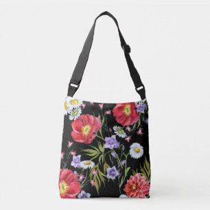 Sac Ajustable Bouquet de fleurs d'aquarelle : Motif sans couture