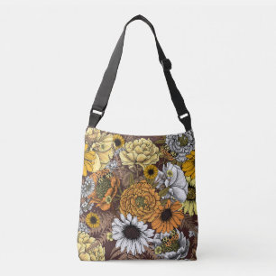 Sac Ajustable Bouquet de fleurs - roses, pivoines, marguerites e