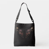 Sac Ajustable Bouquet de fleurs sur fond noir (Dos)