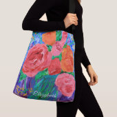 Sac Ajustable Bouquet des roses anglais dans la peinture de pot (De près)