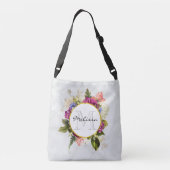 Sac Ajustable Bouquet floral rose et blanc moderne (Dos)