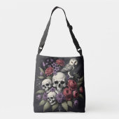 Sac Ajustable Bouquet gothique avec trois crânes et un hibou (Dos)