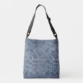 Sac Ajustable Bourse de Paisley Crossbody de bleu marine (Dos)