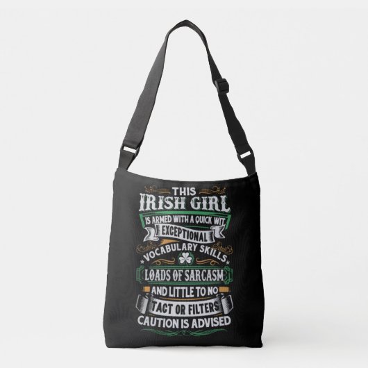 Sac Ajustable Bourse irlandaise de Crossbody d'attitude de fille (Devant)