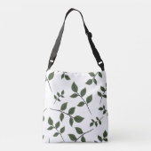 Sac Ajustable Branches de feuillage avec Feuilles verts en blanc (Dos)