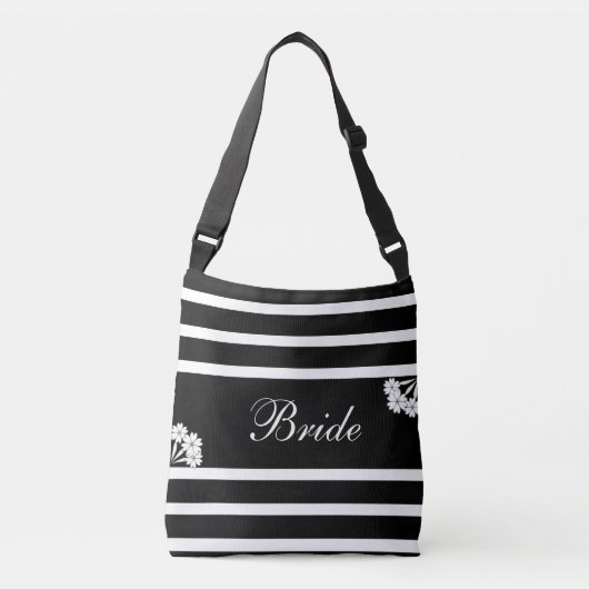 Sac Ajustable Bride sur bandes noir et blanc (Devant)