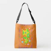 Sac Ajustable Bright brûlé orange jaune et vert design (Dos)