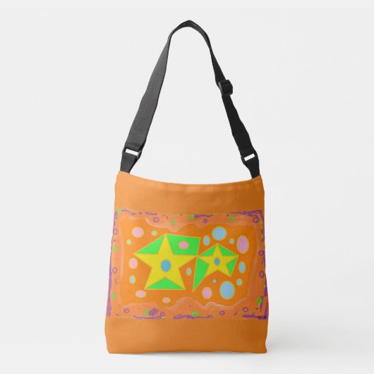 Sac Ajustable Bright brûlé orange jaune et vert design (Devant)